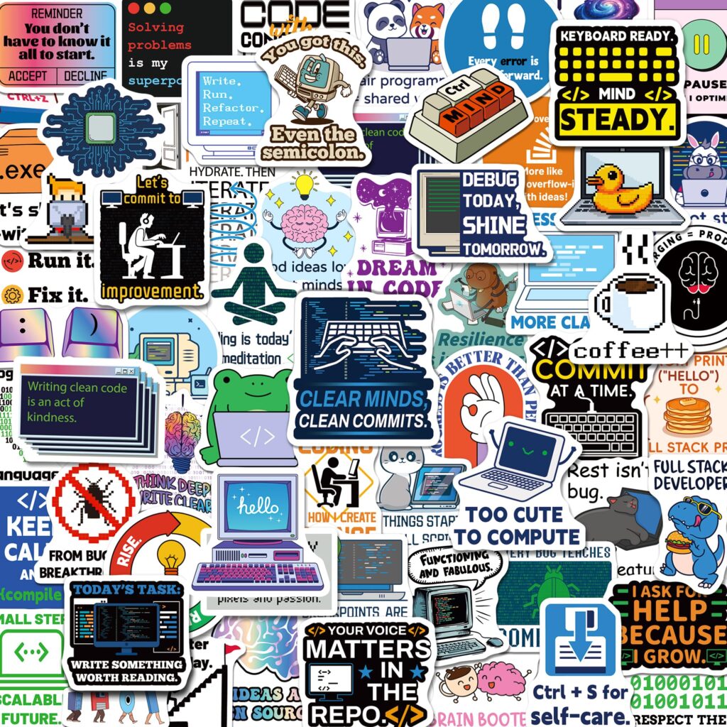 Yqskt 200PCS Programming Stickers Yqskt 200PCS Programming Stickers